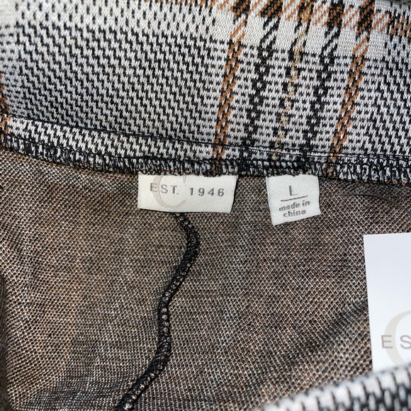 ⭐️5/$20 Clearance Sale⭐️ NWT CATO Women’s Plaid Asymmetrical Midi Skirt - Picture 3 of 7